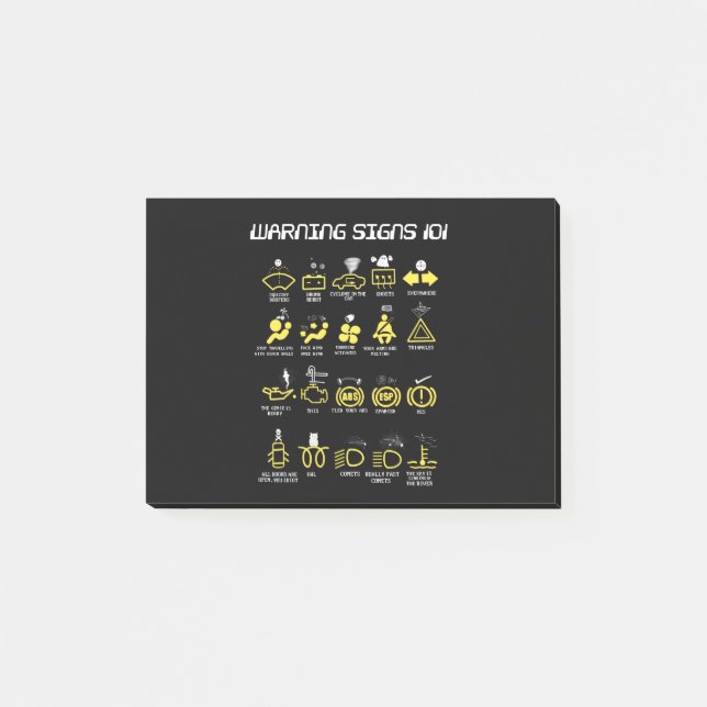 Post-it® Signes d'avertissement 101 (Devant)