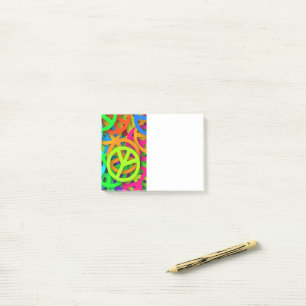 Post-it® Signes de paix super Motif arc-en-ciel