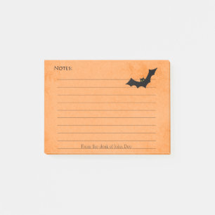 Post-it® Silhouette de batte de Halloween au-dessus de