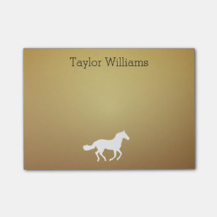 Post-it® Silhouette de cheval votre arrière - plan d'or
