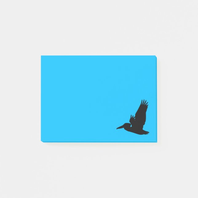 Post-it® Silhouette de Pélican Volant Ciel Bleu (Devant)