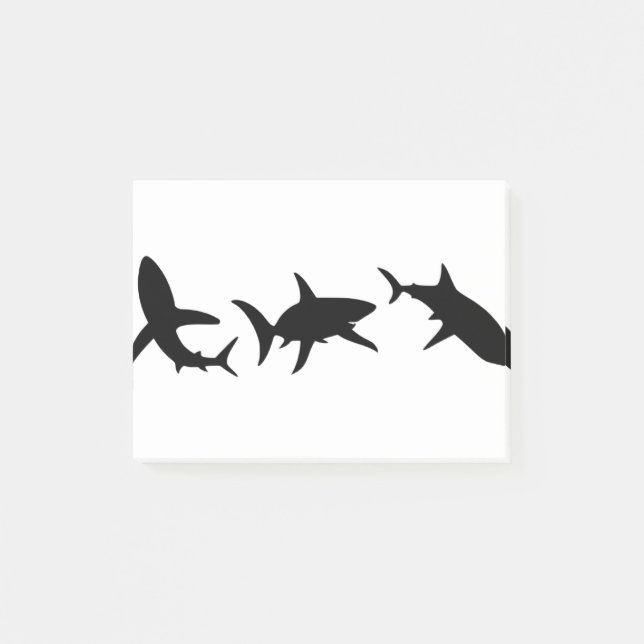 Post-it® Silhouette de requin (Devant)