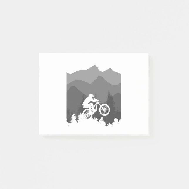 Post-it® Silhouette de VTT pour le fanatique du MTB (Devant)