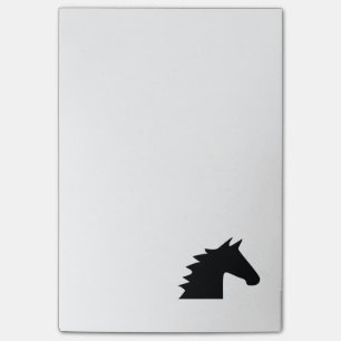 Post-it® Silhouette noire de tête de cheval élégante