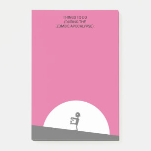 Post-it® Silhouette Zombie avec Pleine lune personnalisée