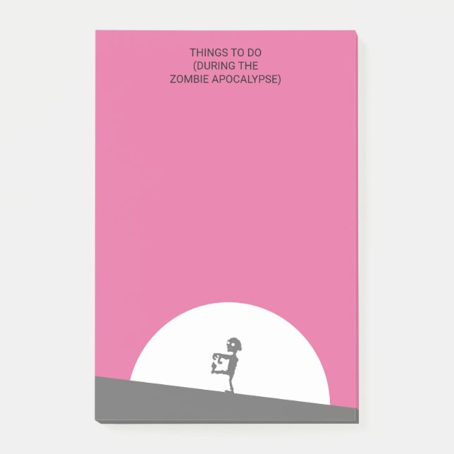 Post-it® Silhouette Zombie avec Pleine lune personnalisée (Devant)