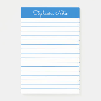 Post-it® Simple, bleu moyen et personnalisé