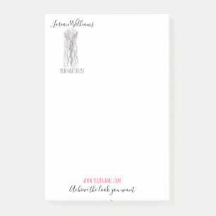 Post-it® Simple Boho Mariage Hair Stylliste Fleur romantiqu