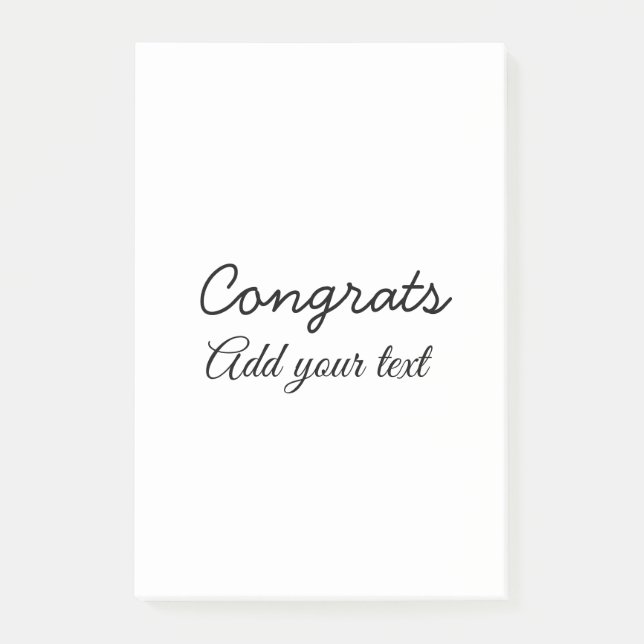 Post-it® Simple congratulation graduation add your (Devant)
