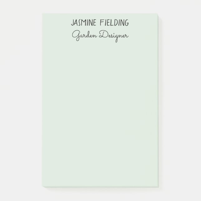 Post-it® Simple Elégant Pale Sage Green Garden Designer (Devant)