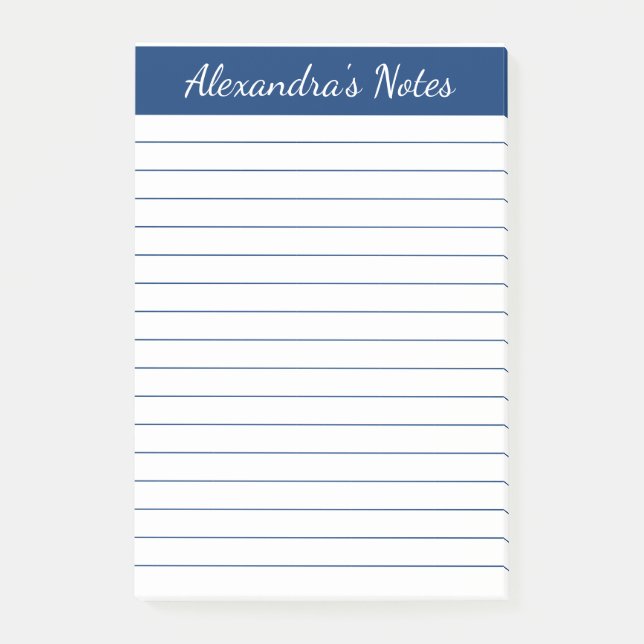 Post-it® Simple élégante Bordée marine personnalisée (Devant)