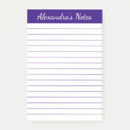 Post-it® Simple élégante, lin violet personnalisé