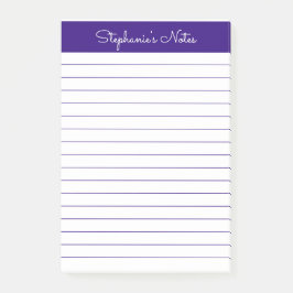 Post-it® Simple élégante, lin violet personnalisé