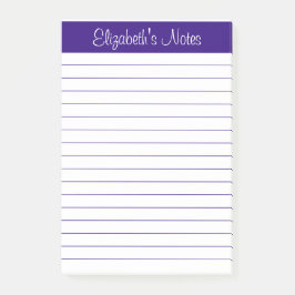 Post-it® Simple élégante, lin violet personnalisé