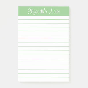 Post-it® Simple élégante Sage Name Linked Personnalisé