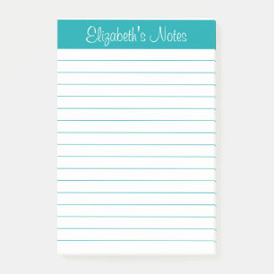 Post-it® Simple élégante Turquoise Linked Personnalisé