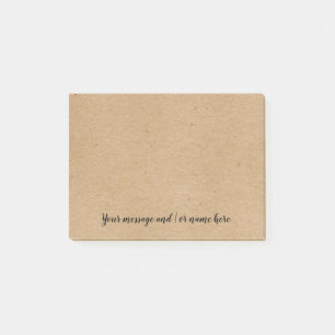 Post-it® Simple Kraft Rustique Personnalisé