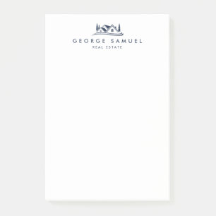 Post-it® Simple Logo Maison Bleu Marine Realtor, Immobilier