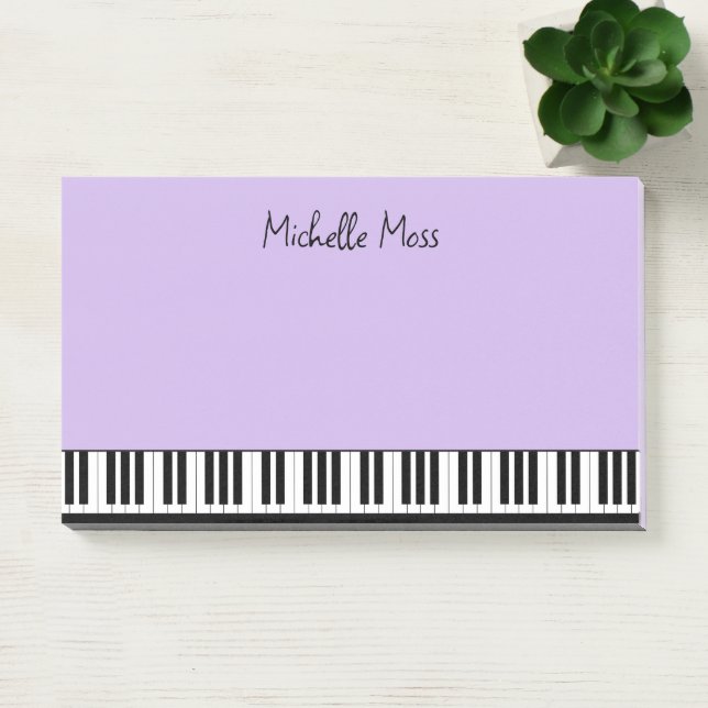 Post-it® Simple mignon musical Piano Clavier Pale violet (Bureau)