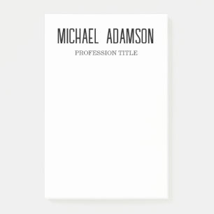 Post-it® Simple minimaliste blanc classique élégant