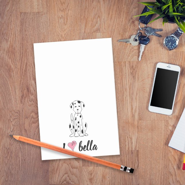 Post-it® Simple moderne Monogramme Dalmatien élégant chic (Créateur téléchargé)