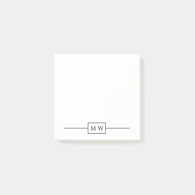 Post-it® Simple Noir blanc initial (Devant)