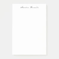 Simple Noir Noir Blanc tendance Script de calligra