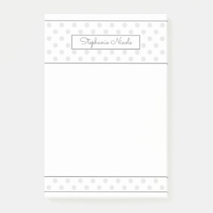 Post-it® Simple Polka Point gris clair Personnalisé