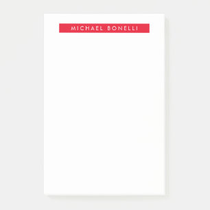 Post-it® Simple simple minimaliste élégant moderne rouge bl