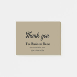 Post-it® Simple texte de remerciement avec les détails du n