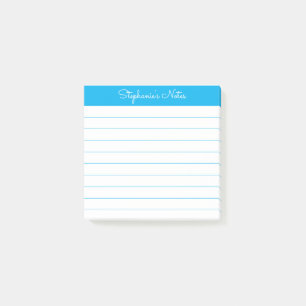 Post-it® Simplement Moderne Bleu Ciel Personnalisé Ligné