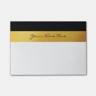 Post-it® Simples et élégantes bandes blanches noires et d