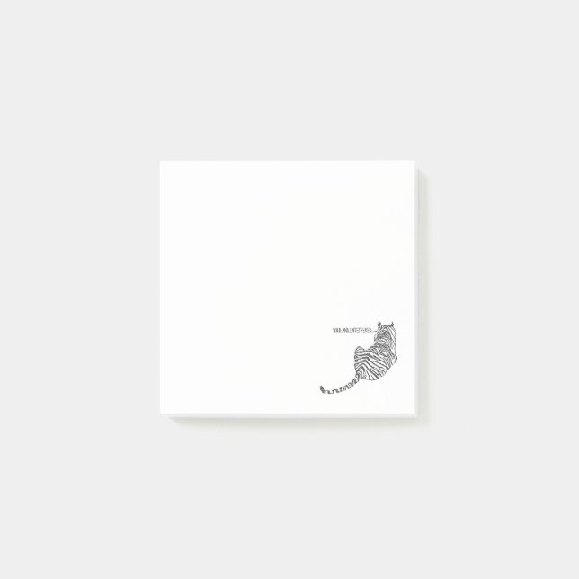 Post-it® Sitting Tiger composé de Black Scribbles (Devant)