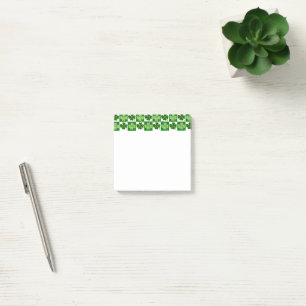 Post-it® SlipperyJoe's Green four-leaf clovers Saint Patric