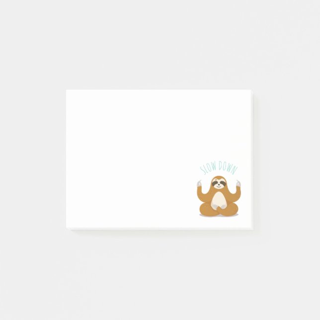 Post-it® Sloth in Lotus Yoga Pose "Ralentir" (Devant)