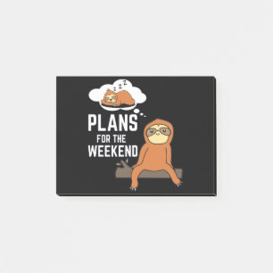 Post-it® Sloth Plans Pour Le Week-End