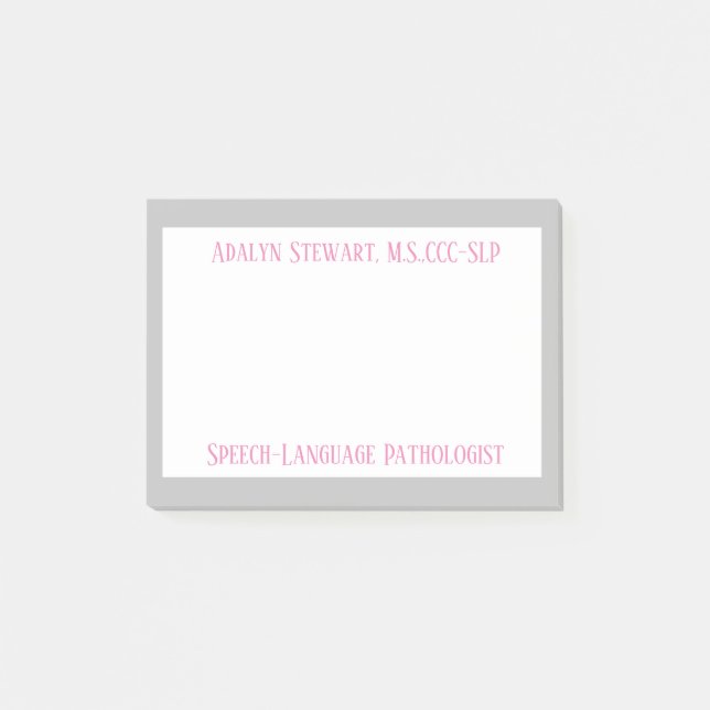 Post-it® SLP (orthophoniste) publie ses notes (Devant)