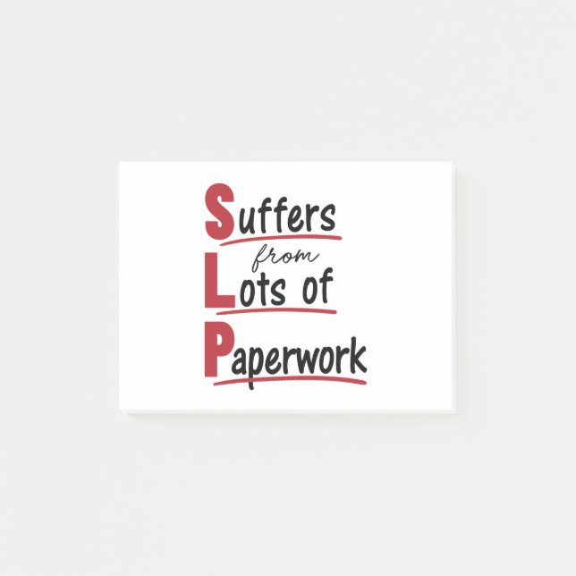 Post-it® SLP souffre de beaucoup de papeterie orthophonie t (Devant)