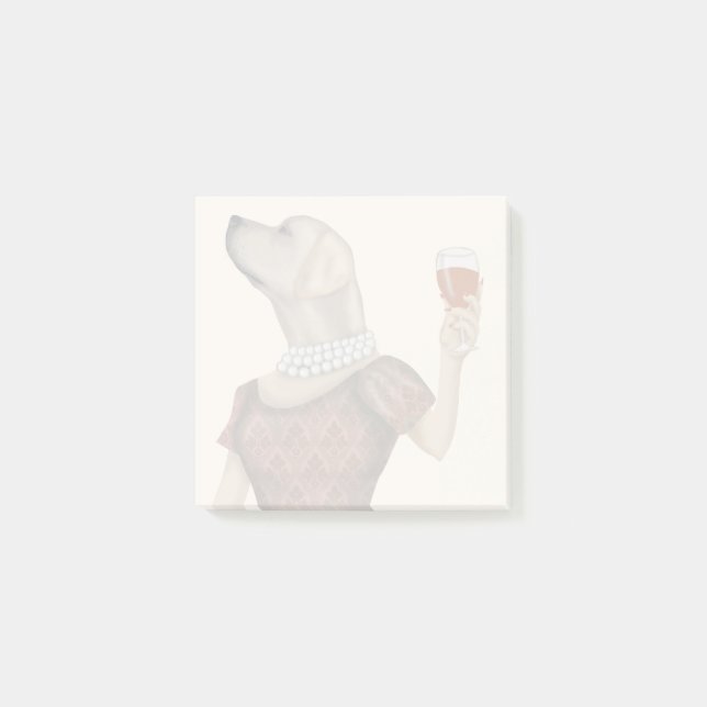 Post-it® Snob de vin du Labrador jaune (Devant)