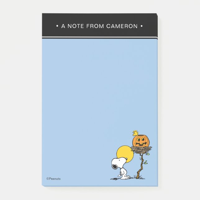 Post-it® Snoopy & Bois Nid Avec Jack O'Lantern (Devant)
