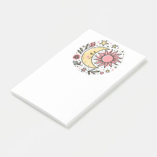 Post-it® Soleil Lune Florale rose Jaune Zodiaque Astrologiq