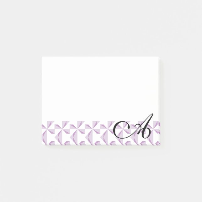 Post-it® Soleils pourpres initiaux personnalisés (Devant)