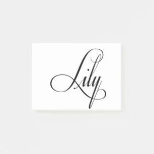 Post-it® Son Nom Est Lily Calligraphy