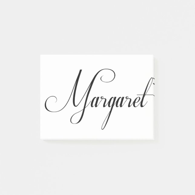 Post-it® Son Nom Est Margaret Calligraphy (Devant)