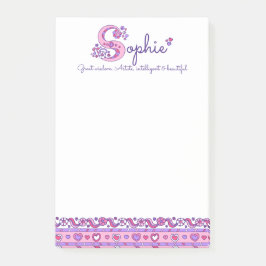 Post-it® Sophie nom S personnalisé signifiant message il no