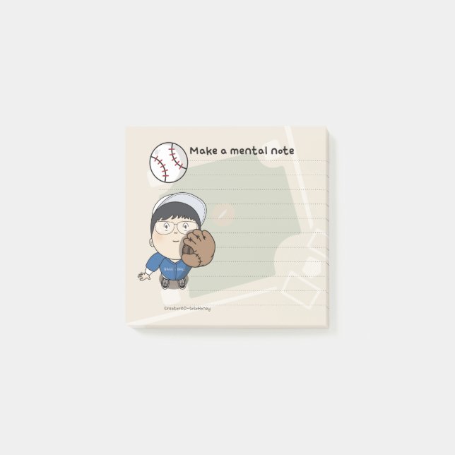 Post-it® sosoHoney baseball (Devant)