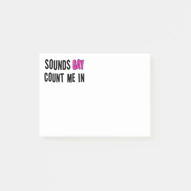 Post-it® Sounds Gay (Devant)