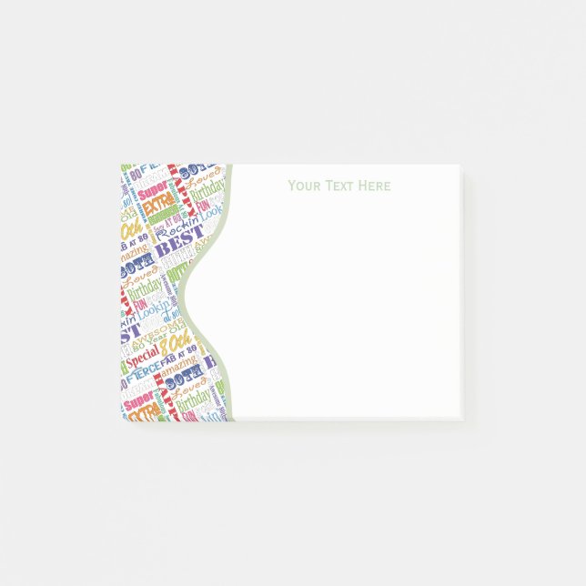 Post-it® Special 80th Birthday Party Cadeaux personnalisés (Devant)