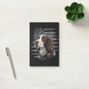 Post-it® Springer Spaniel Chien Drapeau Américain