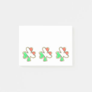 Post-it® St. Paddy's Day Irlandais Drapeau Shamrock Clover 